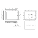 GOT5152T-834 15" Fanless Touch Panel PC Dimension