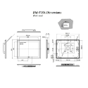 DM-F15A 15" Industrial LCD Monitor Dimension