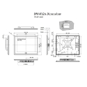 DM-F12A 12.1" Industrial LCD Monitor Dimension