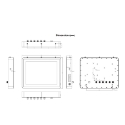 GOT815-834 15" Stainless Steel Fanless Touch Panel PC Dimension