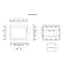 P6151-V3 15" Industrial LCD Monitor Dimension