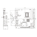 KINO-DQM170 Industrial Mini-ITX Motherboard Dimension