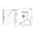 tKINO-BW Industrial Mini-ITX Motherboard Dimension